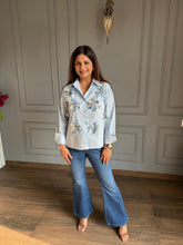 Cotton 3d flower embellished shirt (Net)